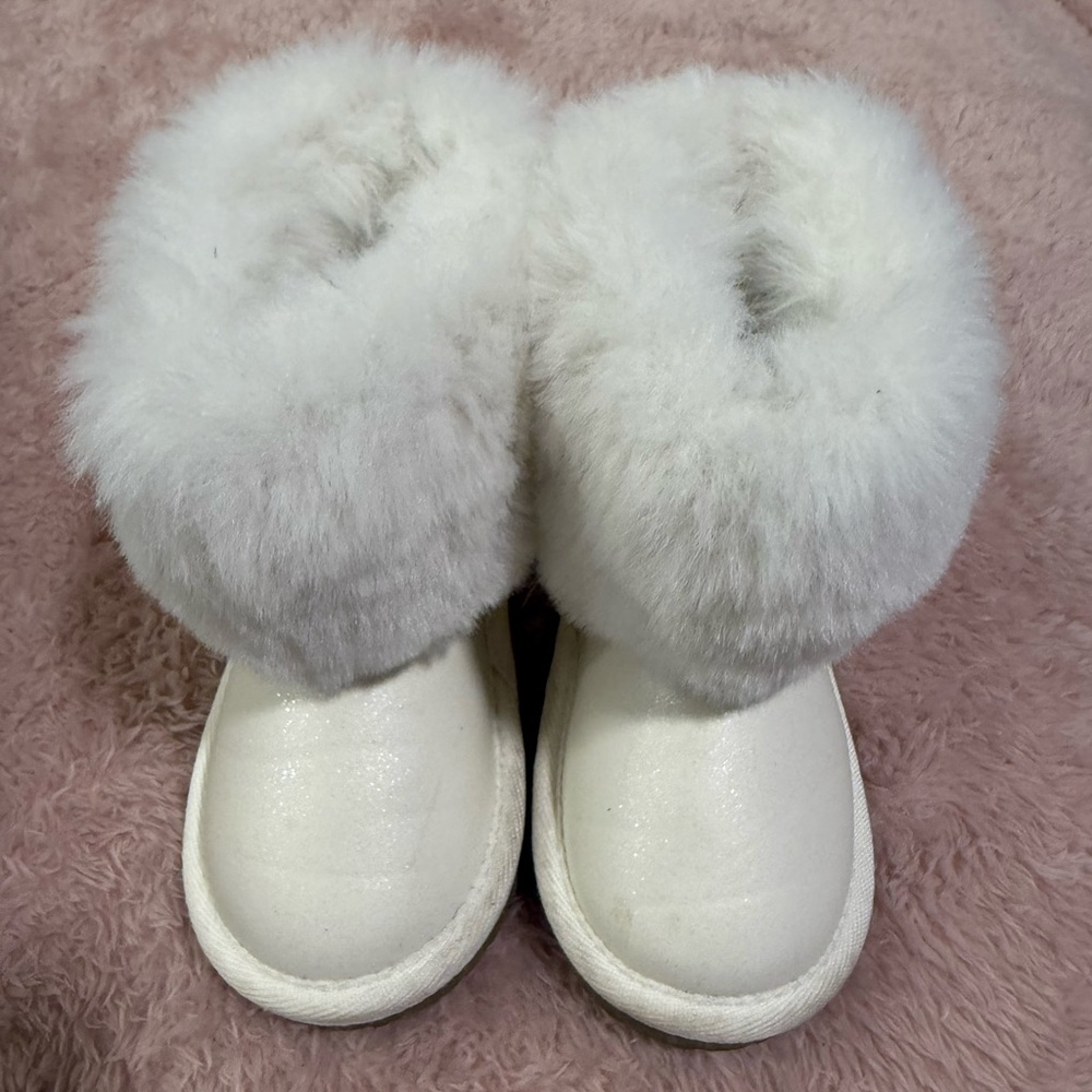 🟠🟠Girls Faux Fur Boots Boots